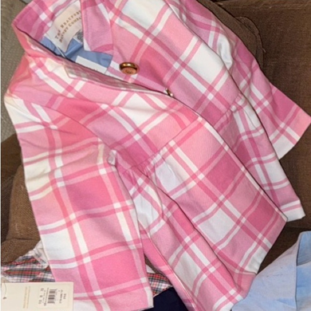Pink Plaid Peacoat NWT girls 3T
